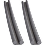 2er-Set Türbodendichtung, grau, Zugluft-Stopper für Türstärken bis 3,5 cm und 98 cm Breite