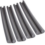 4er-Set Türbodendichtung, grau, Zugluft-Stopper für Türstärken bis 3,5 cm und 98 cm Breite