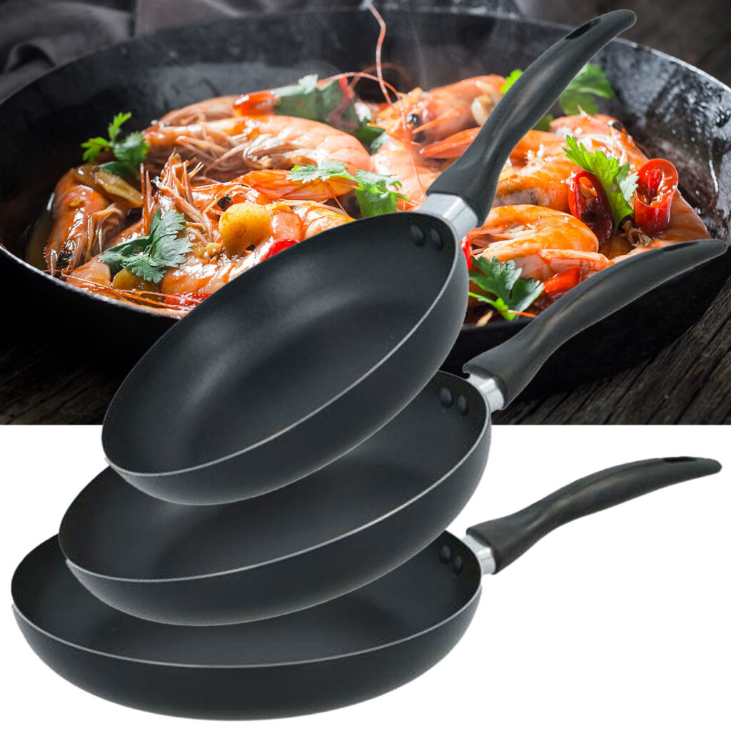 Bratpfannen 3er-Set, antihaftbeschichtet, Ø 20, Ø 24, Ø 28