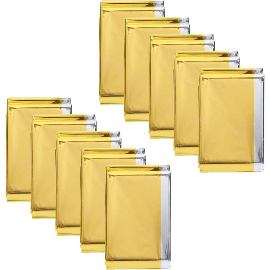 Rettungsdecke, 10er-Set, Notfalldecke, ein Produkt der NASA , 210 x 160 cm