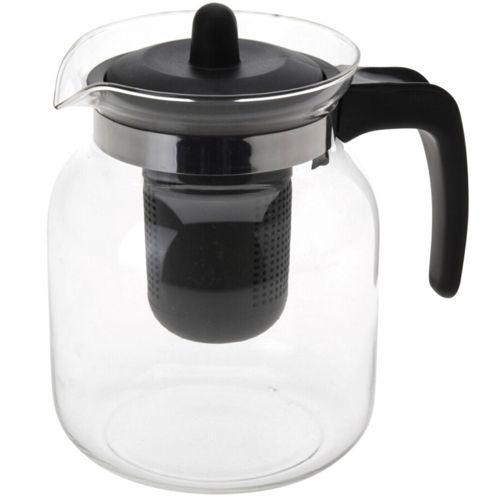 Teekanne aus Borosilikatglas und Siebeinsatz, 1,1 l