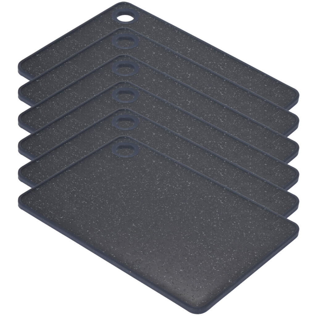 6er-Set Schneidebrett in Marmoroptik, Kunststoff, 27 x 20,5 x 1 cm