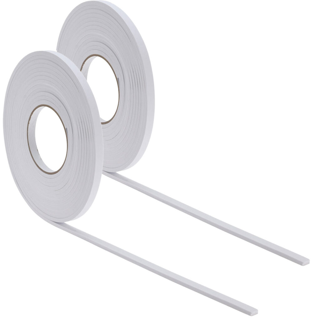 Zugluft-Stopper, Dichtungsband 2er-Set, 6 m x 1 cm, 5 mm dick, selbstklebend
