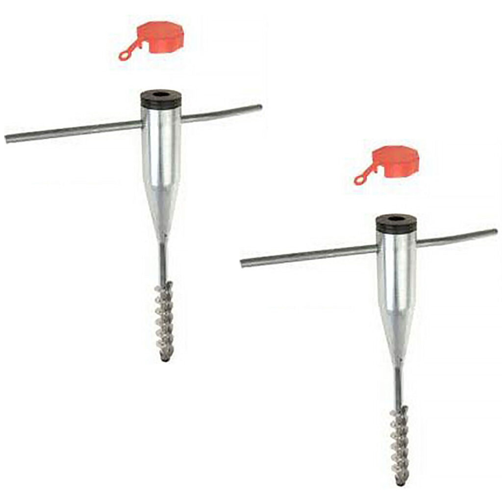 2er-Set Sonnenschirmständer zum Eindrehen, Metall