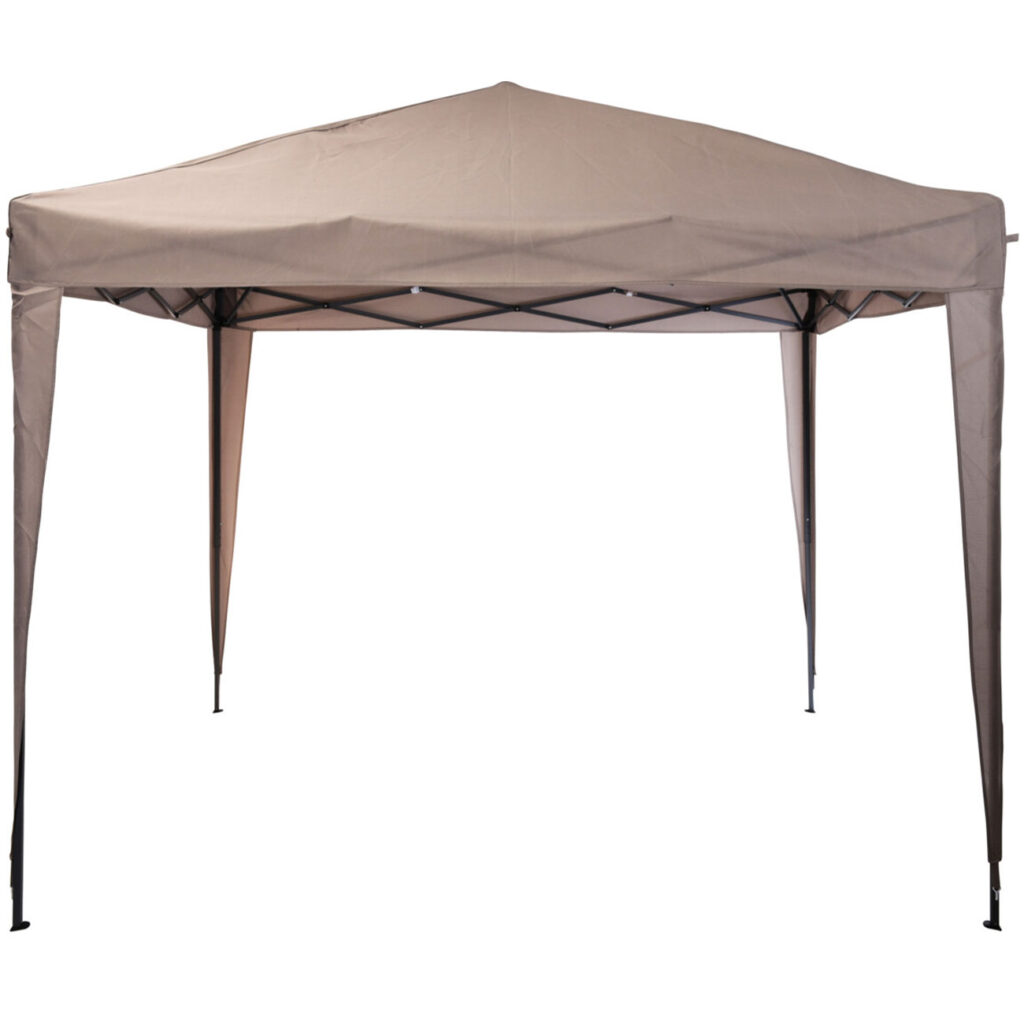 Faltpavillon, braun, 3 x 3 x 2,45 m