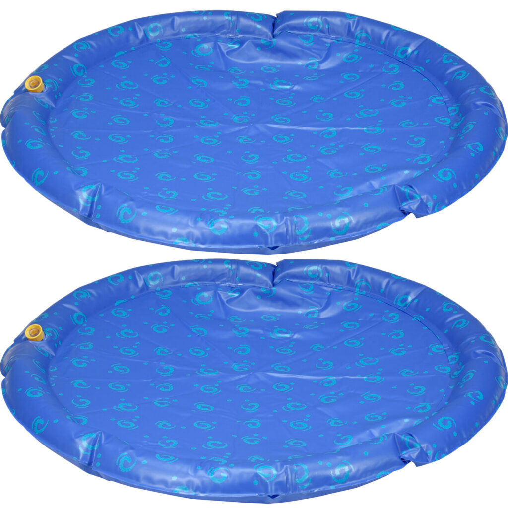 2er-Set Wassermatte für Hunde, Sprühmatte, Ø 90 cm