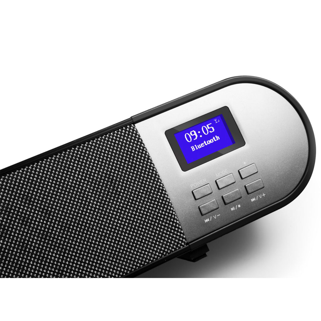 Soundbar mit DAB+ & FM-Radio, Bluetooth, opt. Eingang, HDMI ARC, USB und AUX