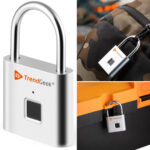 Fingerabdruck-Vorhängeschloss, 10 Profile, Mikro-USB-Kabel