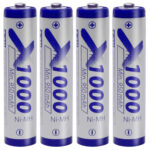 4er-Set Akkus Typ AAA (Micro), Ni-MH, 1,2V / 1000mAh