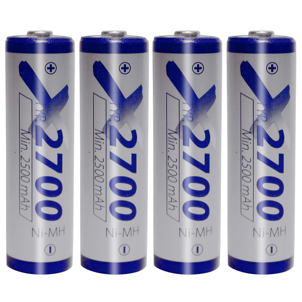 4er-Set Akkus Typ AA (Mignon), Ni-MH, 1,2V / 2700mAh