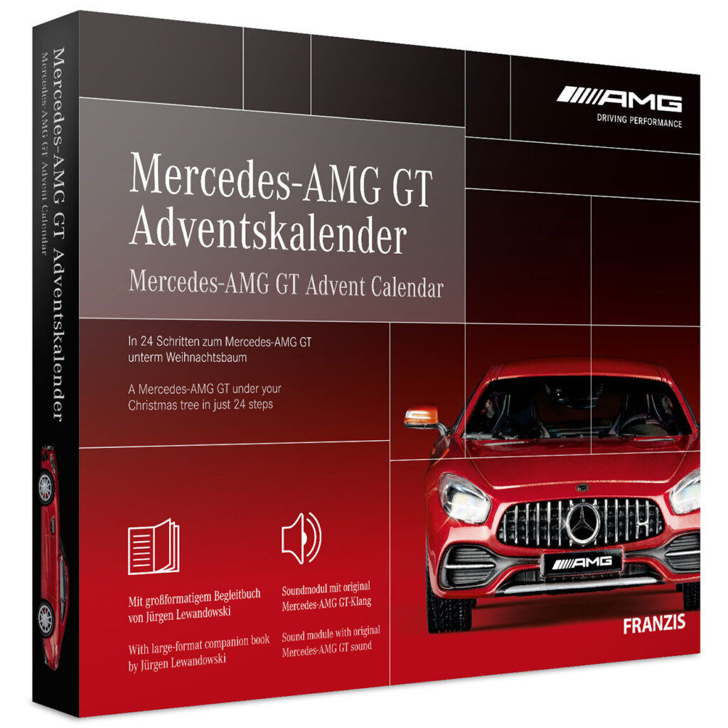 Adventskalender, Modellauto Mercedes AMG-GT zum Zusammenbauen