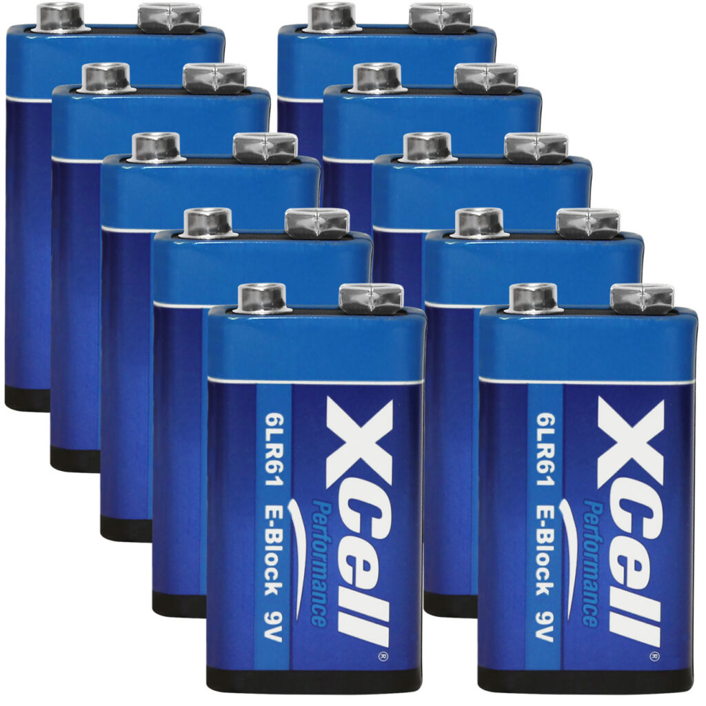 10er-Set Batterie 9V-Block, 6LR61, Performance Alkaline, 9V