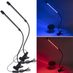 2er-Set LED-Pflanzenlampe mit 360°-Schwanenhals, 3 Leuchtmodi, Dimmer & Timer