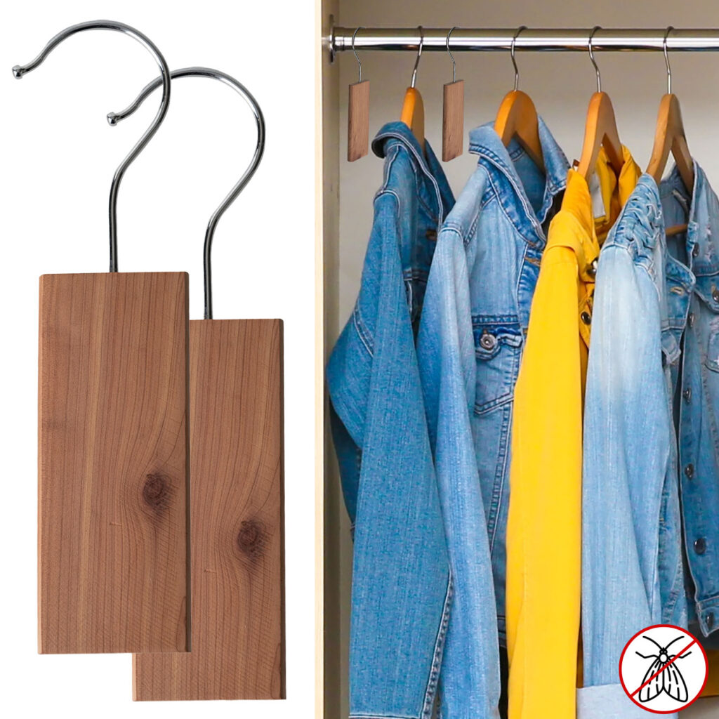 Zedernholz-Blöcke zum Mottenschutz, mit Aufhänger, 2er-Set