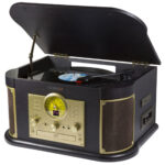 Nostalgie Platten und Kassettenspieler, inkl. Digitalisierfunktion und CD Laufwerk