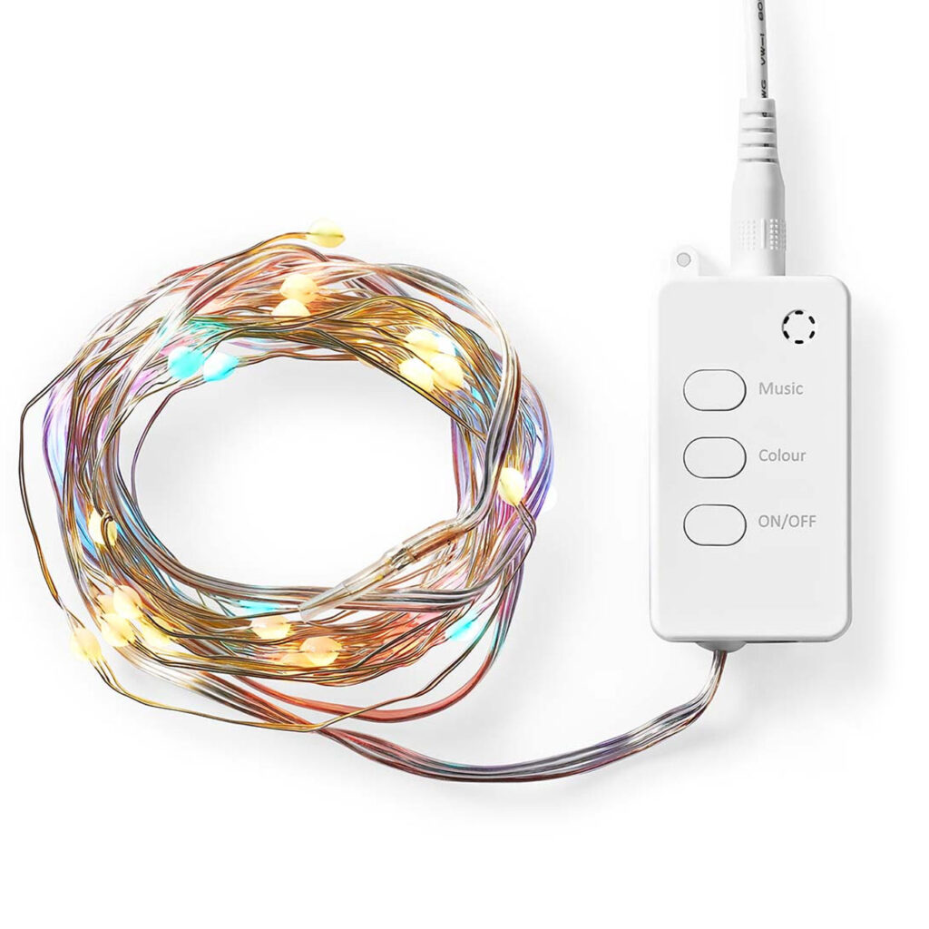 SmartLife LED Lichterkette mit Sprachsteuerung, 50 LEDs, 5 m, Wi-Fi,  Android / iOS