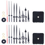 2er-Set Flüsterleises Uhrwerk-Komplettset mit 3 verschiedenen Zeigersets