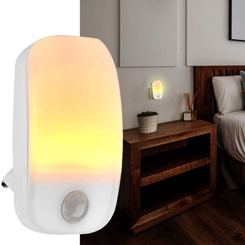 Plug-in LED Nachtlicht mit Bewegungssensor, Orientierungslicht, warmweiss