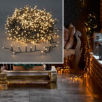 XL LED Lichterkette, 1200 LEDs, warmweiss, 7 Lichtmuster, IP44, 24 m