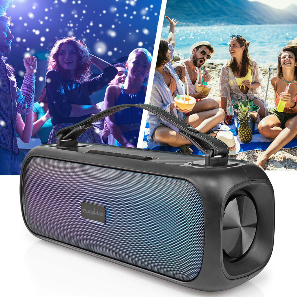 Bluetooth Lautsprecher, Partylautsprecher mit Sprachsteuerung, IPX5, 45 W