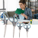 Mehrzweck-Scheren Set aus Edelstahl, 4 Stück, grau-blau