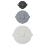 Silikondeckel, 3er Set, dehnbar, unterschiedliche Grössen, mehrfarbig