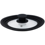 Universaldeckel für Töpfe & Pfannen, Glas mit breitem Silikonring