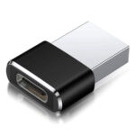 USB 2.0 Adapter, USB-A auf USB-C female, schwarz