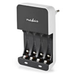 Ladegerät für 4 Akkus, AAA und AA, mit LED Statusanzeige
