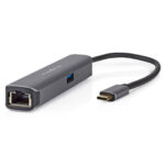 USB Multiport Adapter USB-C male auf HDMI, RJ45, USB-A und USB-C +PD3