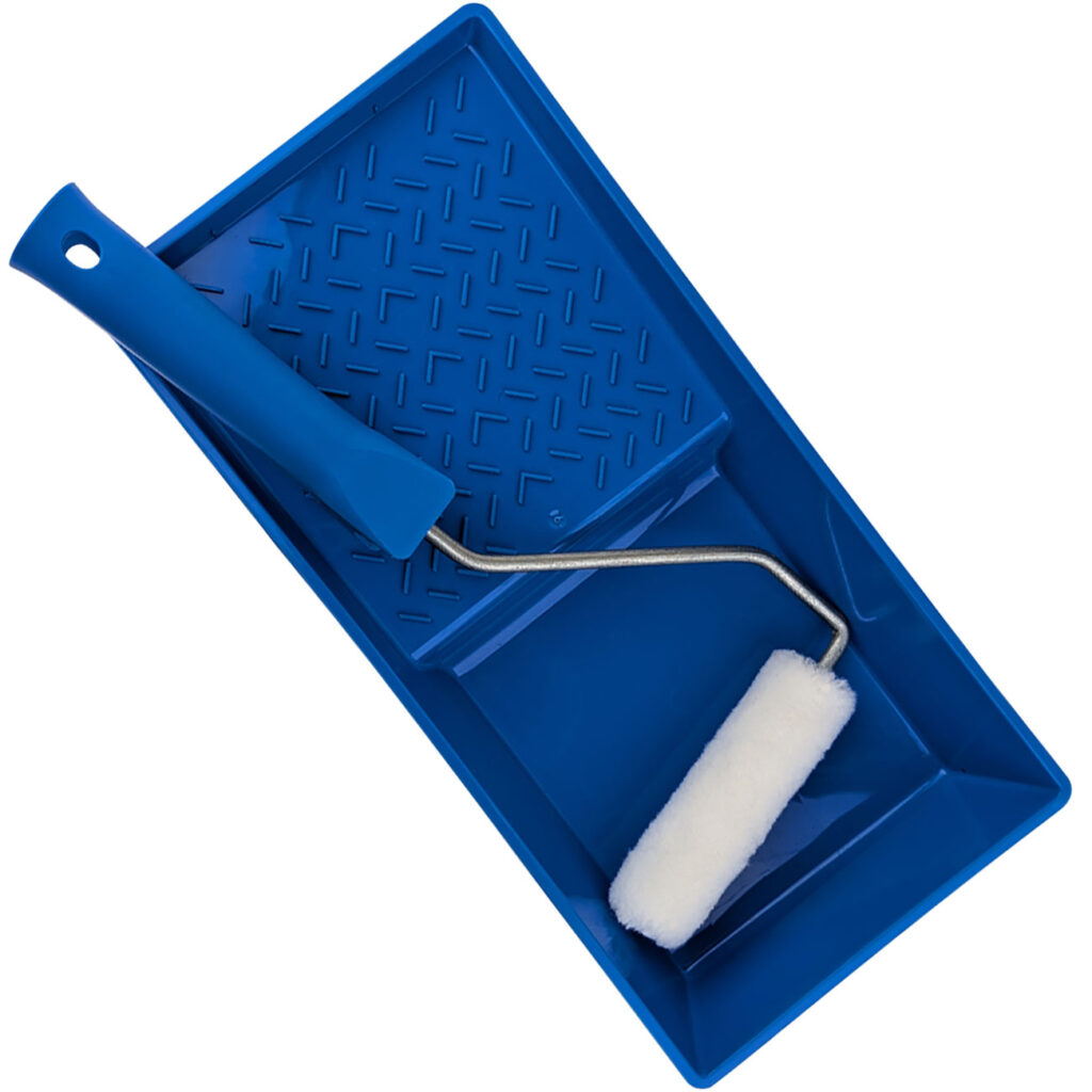 Maler-Set mit Farbwanne, Farbrollerbügel und Schaumwalze