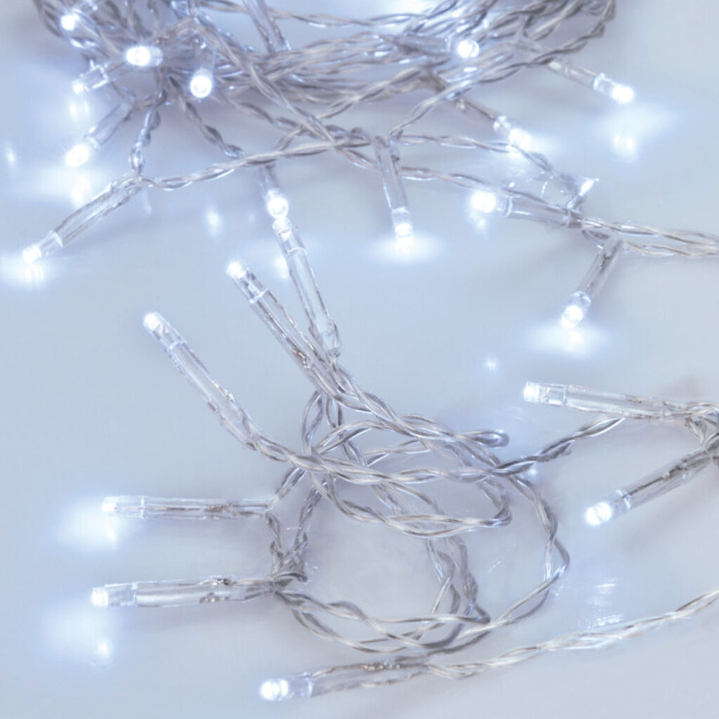 LED-Lichterkette, Indoor, 10 hell-weisse LEDs, batteriebetrieben, L 100 cm