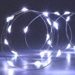 Lichter Silberdraht, Indoor, 20 hell-weisse LEDs, batteriebetrieben, 1,5 V, L 95 cm