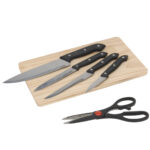 Messerset, mit Schere und Brett, 6-tlg. Schneideset