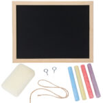 Tafel mit 4 Kreidestücken, im Holzrahmen, inkl. Schwamm, B 30 x H 23 cm