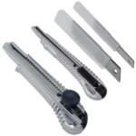 Cuttermesser Set, mit je 5 Ersatzklingen, Abbrechmesser, B18 & B9 mm