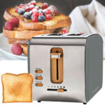 Design Toaster, Soft Touch, 6 Röststufen, Auftaufunktion, 900 W, grau