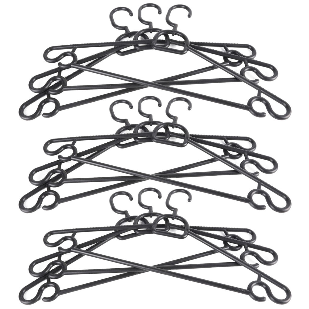 Kleiderbügel, 9-tlg., schwarz Kleiderbügel, 9-tlg., schwarz