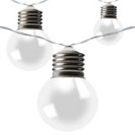 LED-Lichterkette mit 20 LEDs in Glühbirnenform, solarbetrieben, 3,8 Meter