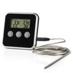 Digitales Fleisch- & Ofenthermometer, Timer, bis +250 °C
