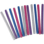 Glitzerklebestangen für Heissklebepistole, bunt, 12 Sticks, Ø 7 mm