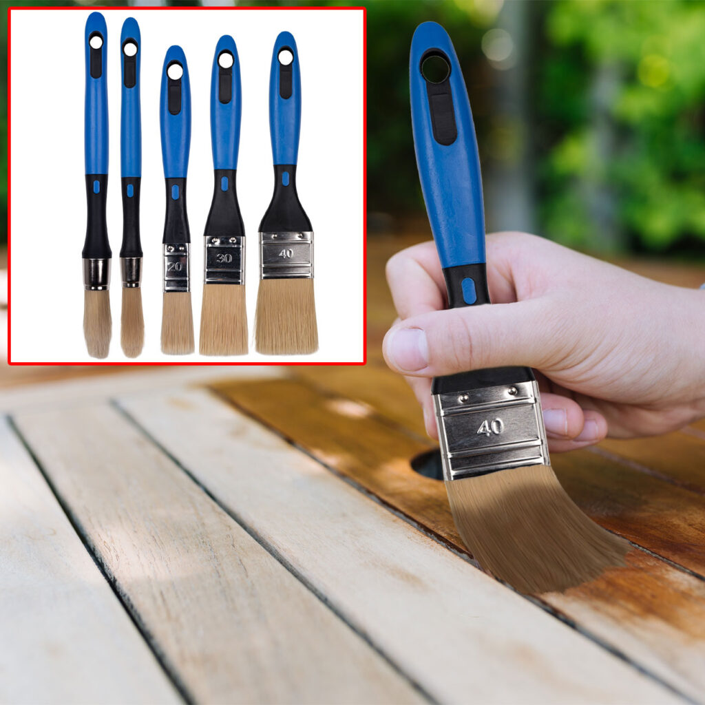 Pinsel-Set, 5-tlg., zum Streichen und Lackieren, 5 Grössen
