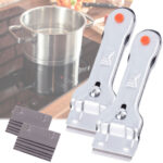 2er-Set Ceranfeldschaber mit 10 Ersatzklingen, Herdkratzer