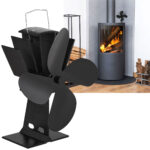 Kaminventilator, 4 Lüfterblätter, stromlos, schwarz