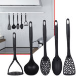 Küchenutensilien-Set, 5-teilig, schwarz