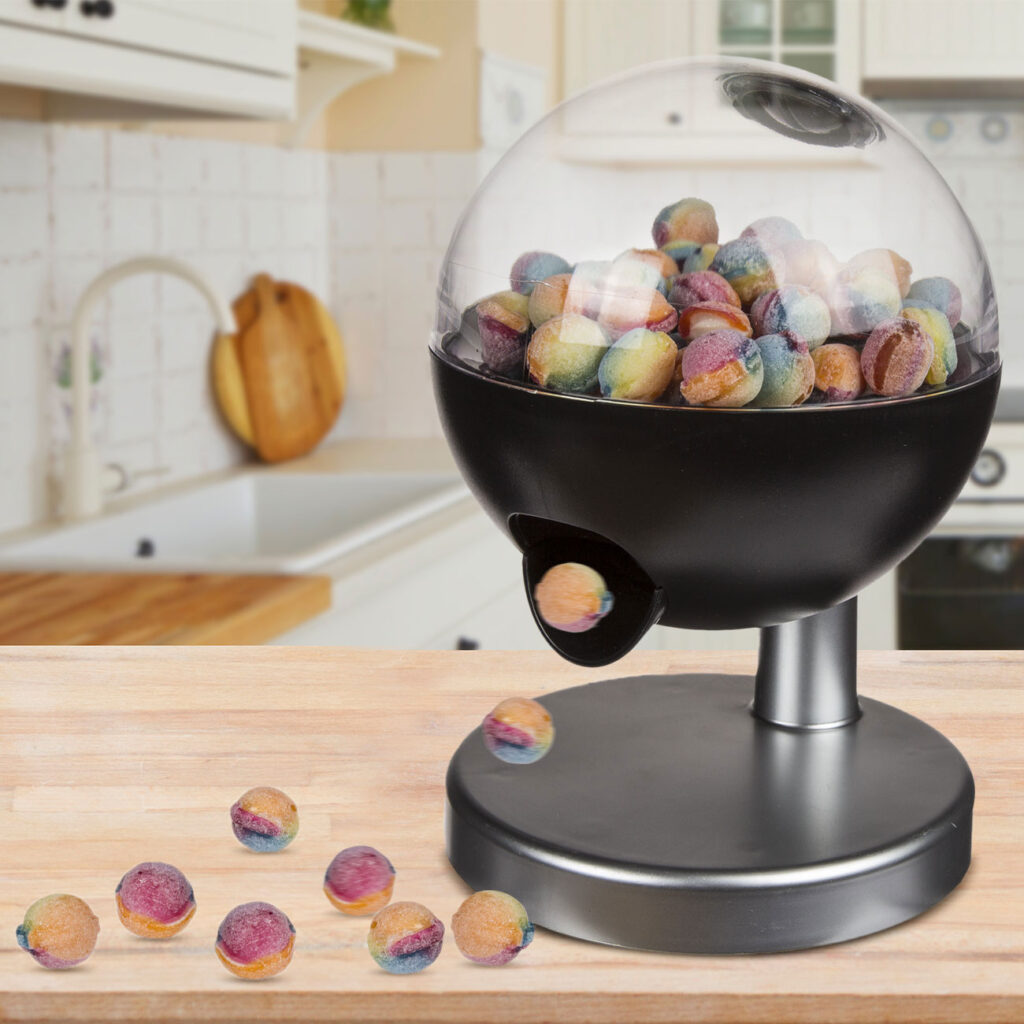 Süssigkeitenspender, mit Berührungssensor, schwarz/metallic