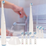 Elektrische Zahnbürste mit 4 harten Aufsteckbürsten