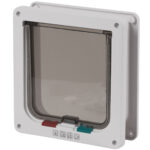 Haustierklappe, weiss, für Katzen und kleine Hunde