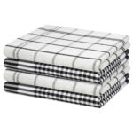 4er-Set Geschirrtücher, schwarz-weiss, 100% Baumwolle, 70 x 50 cm