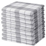 8er-Set Geschirrtücher, grau, 100% Baumwolle, 70 x 50 cm